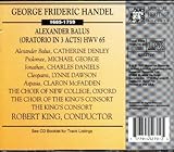 Handel: Alexander Balus (Oratorio in 3 Acts) HWV 65