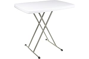 Plastic Folding Table for TV Tray, Playing Cards, Small Craft Room