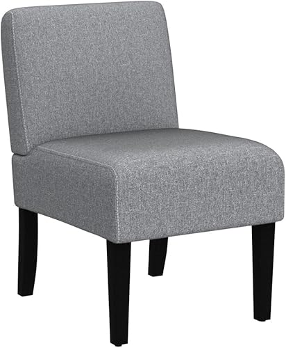 Miniatura 5 de Silla decorativa sin brazos para dormitorio sillas laterales para sala de estar silla moderna con pantuflas pequeñas silla de esquina de tela para