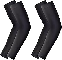 Vista 1 de Medsuo 2 pares de mangas de brazo para hombres y mujeres, mangas de protección solar, cubierta de tatuaje, mangas deportivas de compresión