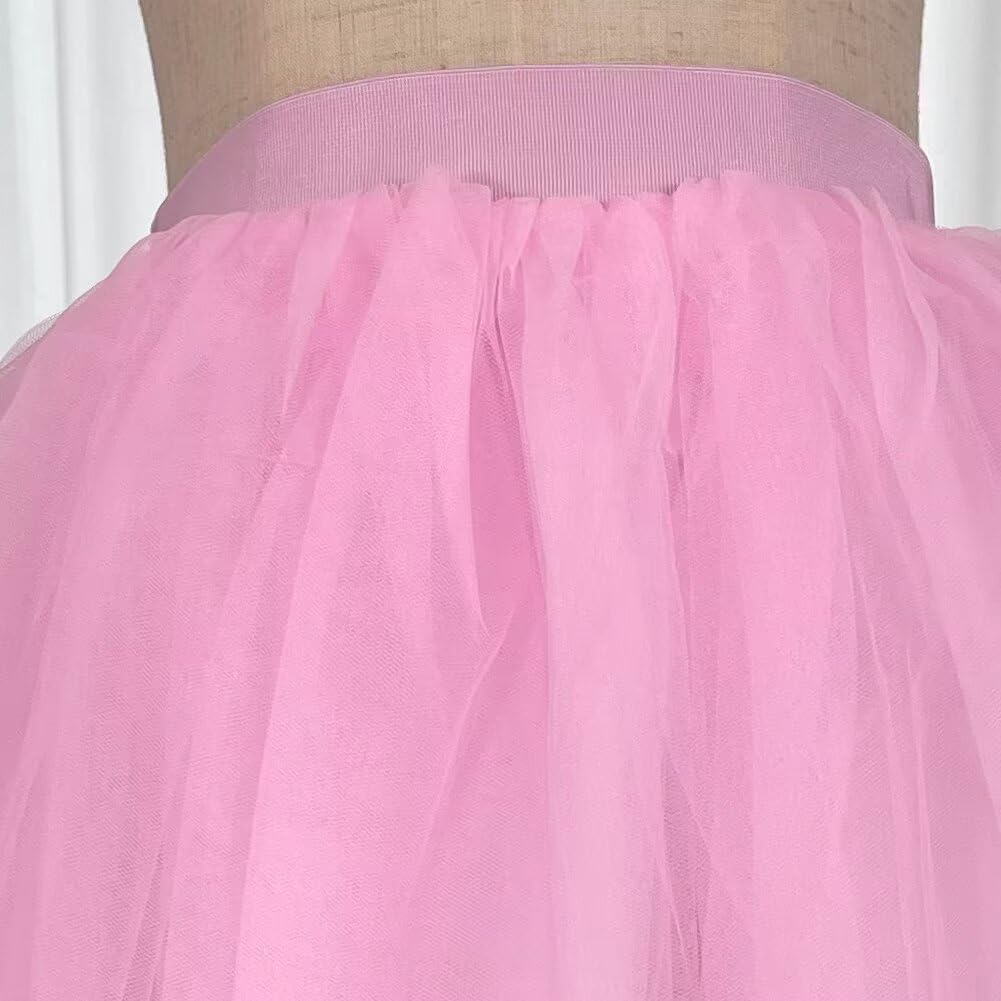 Gonna alta bassa in tulle a strati con elastico in vita maxi gonna | Gonna alta bassa in tulle a strati con elastico in vita; drammatica per feste, festival, foto, balli o look da ballo