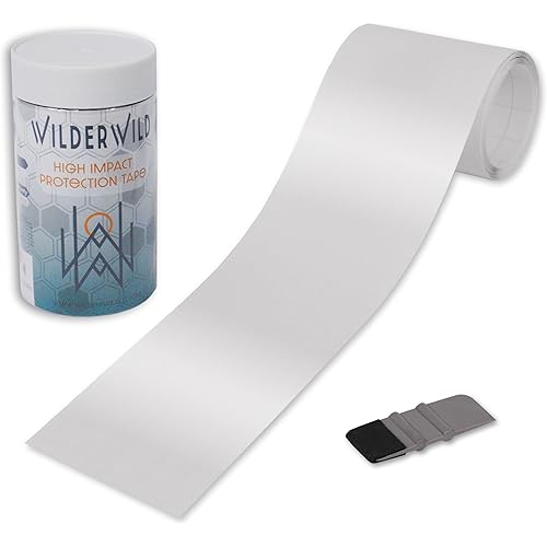 Bike Frame Protection Tape- High Impact Clear Vinyl Wrap Includes Tool (4”x72) Bicycle Frame Protector, Mountain Bike Frame Guard Chainstay Protector (Glossy Clear)