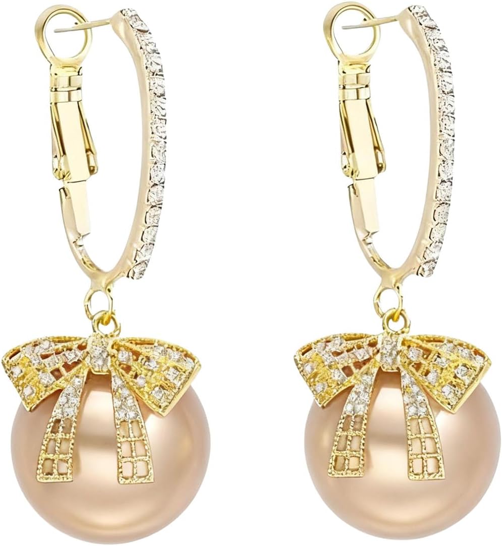 Cute Christmas Bow Earrings for Women,2025 Personalized Christmas Gifts for Her,Women Stocking Stuffers for Mom/Wife/Grandma/Daughter