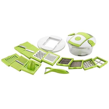 Medigo 11 in 1 Round Vegetable & Fruits Cutter, Slicer, Dicer Grater & Chopper, Peeler