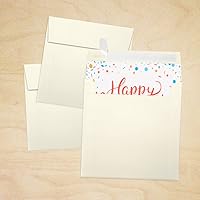 Vista 251 de LUXPaper Sobres de invitación cuadrados Despegar y prensar 8 x 8 pulgadas Natural Texto de 70 libras 50