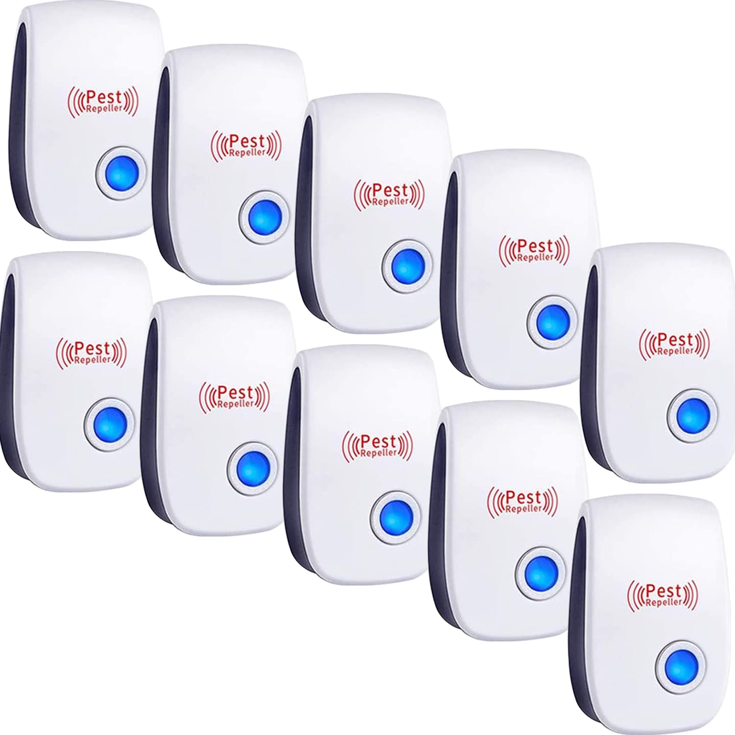 Ultrasonic Pest Repeller 10 Pack Mosquito Repellent, Insect Repellent Plug in, Rodent Repellent Indoor Ultrasonic Pest Control Roach, Mice, Spider Insects Mosquito Rodent Repellent