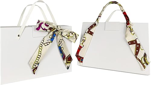 JOYSCOOP Caja de regalo blanca - Caja de regalo grande de 11 x 76 x 35 pulgadas con tapas y asas caja de regalo magnética portátil para regalos