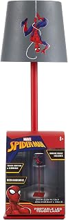 Marvel Spiderman Kids Touch Night Light Lamp, Rechargeable Battery Operated Bedroom Table Lamp with Touch On/Off, Portable LED Desk Light with Charging Cord for Nursery & Children’s Room