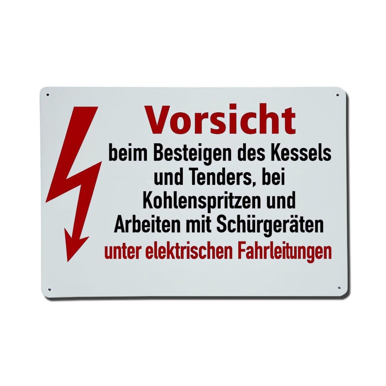 Caution When Climbing The Boiler Metal Tin Sign Plaque