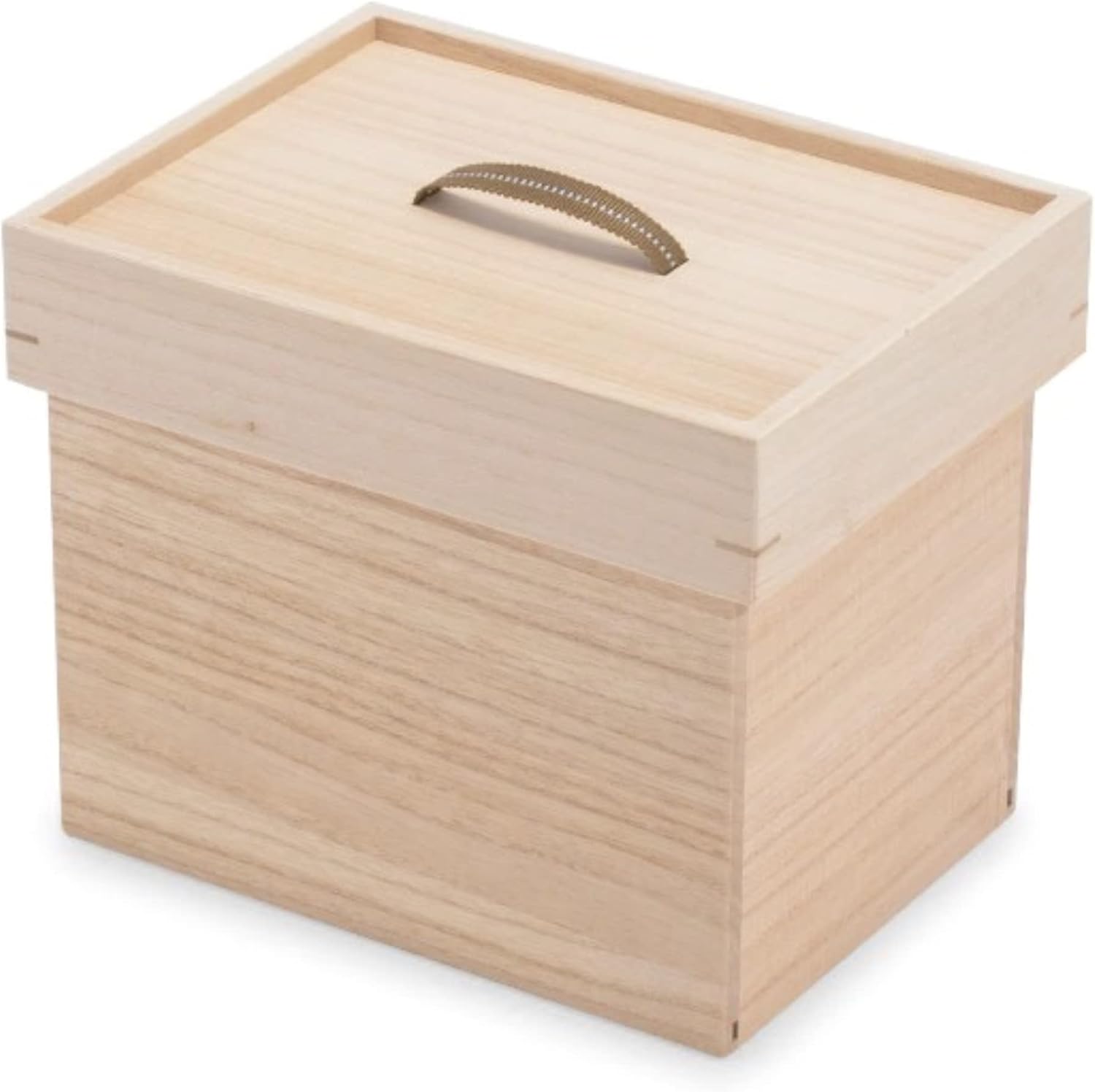 増田桐箱店 桐製 食パンケース ブレッドケース パン箱 (食品 食パン 保存 桐箱 - 1.5斤用) フードストッカー ライスストッカー 保存容器/日本製 木製 お米 パン スナック菓子 乾物/防虫 防湿 調湿 防腐