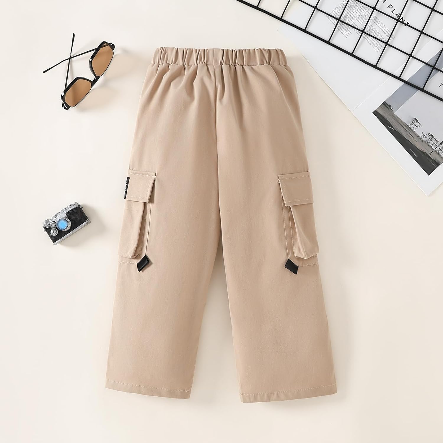 Boys' Cargo Joggers Pants Elastic Waist Casual Jogging Trousers - Image 4