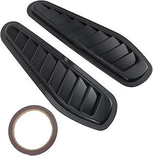 CRAFTHROU 1 par de acabamento de capô universal ventilação do carro aberturas laterais do carro tampa exterior do capô auto aberturas capô veículo aberturas capô ventilação do carro saída saída do carro adesivo acessórios Tuyere plástico