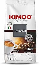 Kimbo Intenso Coffee Beans – 6 × 1 kg – Arabica/Robusta Mix Medium Roast – Intense and Aromatic Italian Coffee for Espresso Mocha