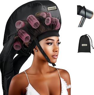 MEELUKYAYA Hair Roller Heating Bonnet: Shortens Heatless Curling Time, Frizz Control, Long-Lasting Curls, Portable for Travel (Rollers Not Included)