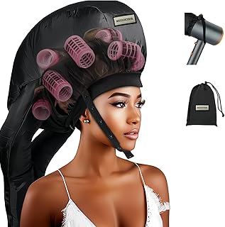 Hair Roller-Specific Heating Bonnet,Shorten Heatless Rods Rollers Curling Time,Styling Hairs at Home&Helps Curls Stay Longer,Frizz Control, Lightweight & Portable for Travel(Rollers Not Included)