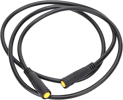 Demeras Cable Connector Conversion Waterproof 3pin Adapter Cable Accessory for Electric Bicycle (Yellow)