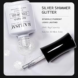RARJSM Glitter Gel Nail Polish Pearl Shell White Chunky Sparkle Diamond Rainbow Shimmer Jelly Iridescent Gel Polish Single Bottle Soak off UV LED Cured for Home Salon Manicure 15ML 1PC