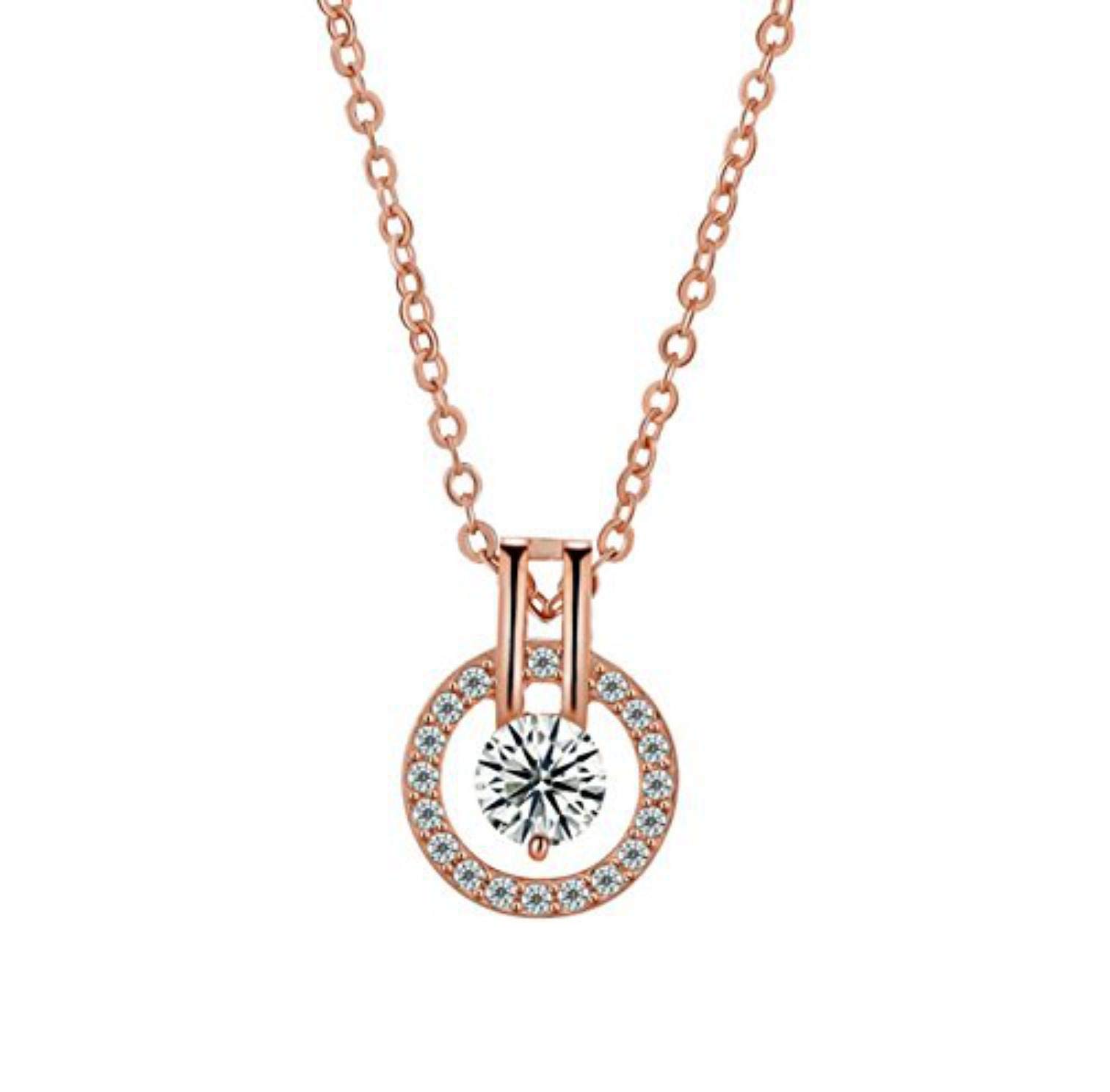 dc jewels Swarovski Stunning Statement Rose Gold Non-Precious Metal Starry Pendant Necklace Jewelry with Chain for Women (B072BK4D84) Amazon Price History, Amazon Price Tracker