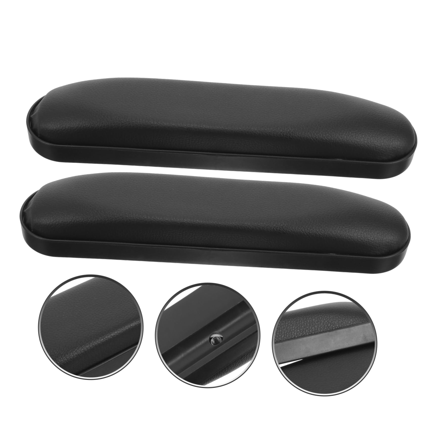 2 Piezas Pasamanos adulto accesorios para sillas de ruedas cojines descansar acolchado soporte para almohadillas de descanso partes sillas ruedas cuero Negro