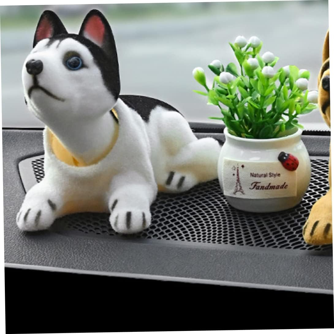 Shaking Head Dog, Husky Bobble Head Car Dashboard Decoration Cute Car Ornament Shaking Head Dog Dolls for Car Interior Decoration image 2