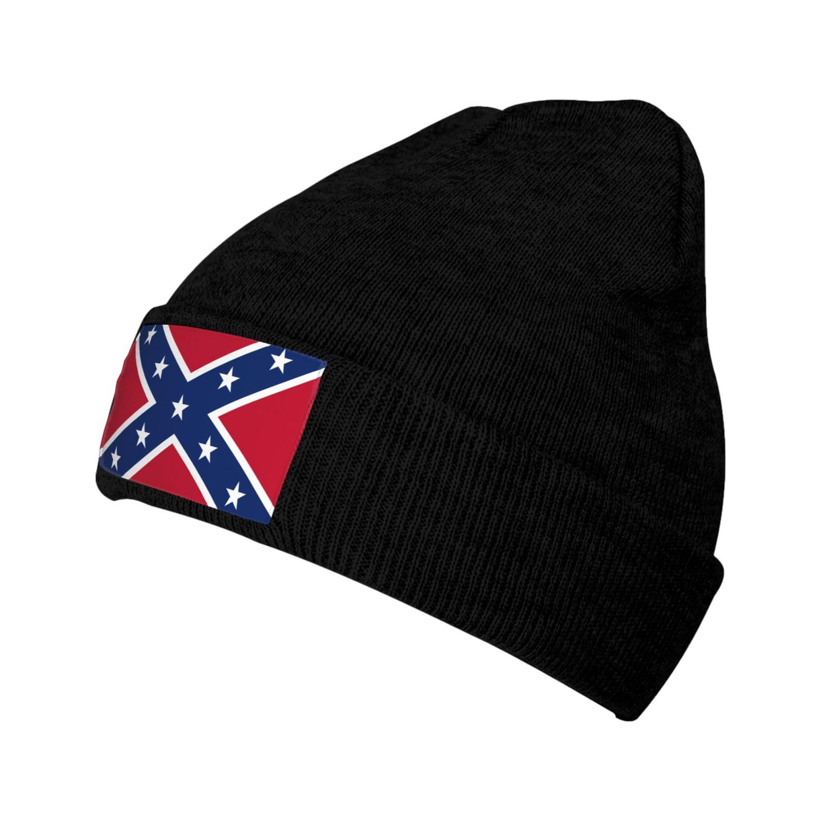 WBQLSL Confederate Flag Printed ski hat. Perfect for Cycling, Camping, and Running. Stays Comfortable Even After Extended wear. Black