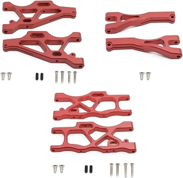 RC Swing Arm For Arrma For Mojave 6s 4wd For Blx 1/7 Rc Truck Car Upgrade Parts 6pcs Metal Front And Rear Suspension Arm For Swing Arms SetRed