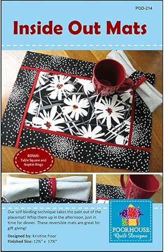 Poorhouse Quilt Designs Alfombrillas de adentro hacia afuera Ptrn