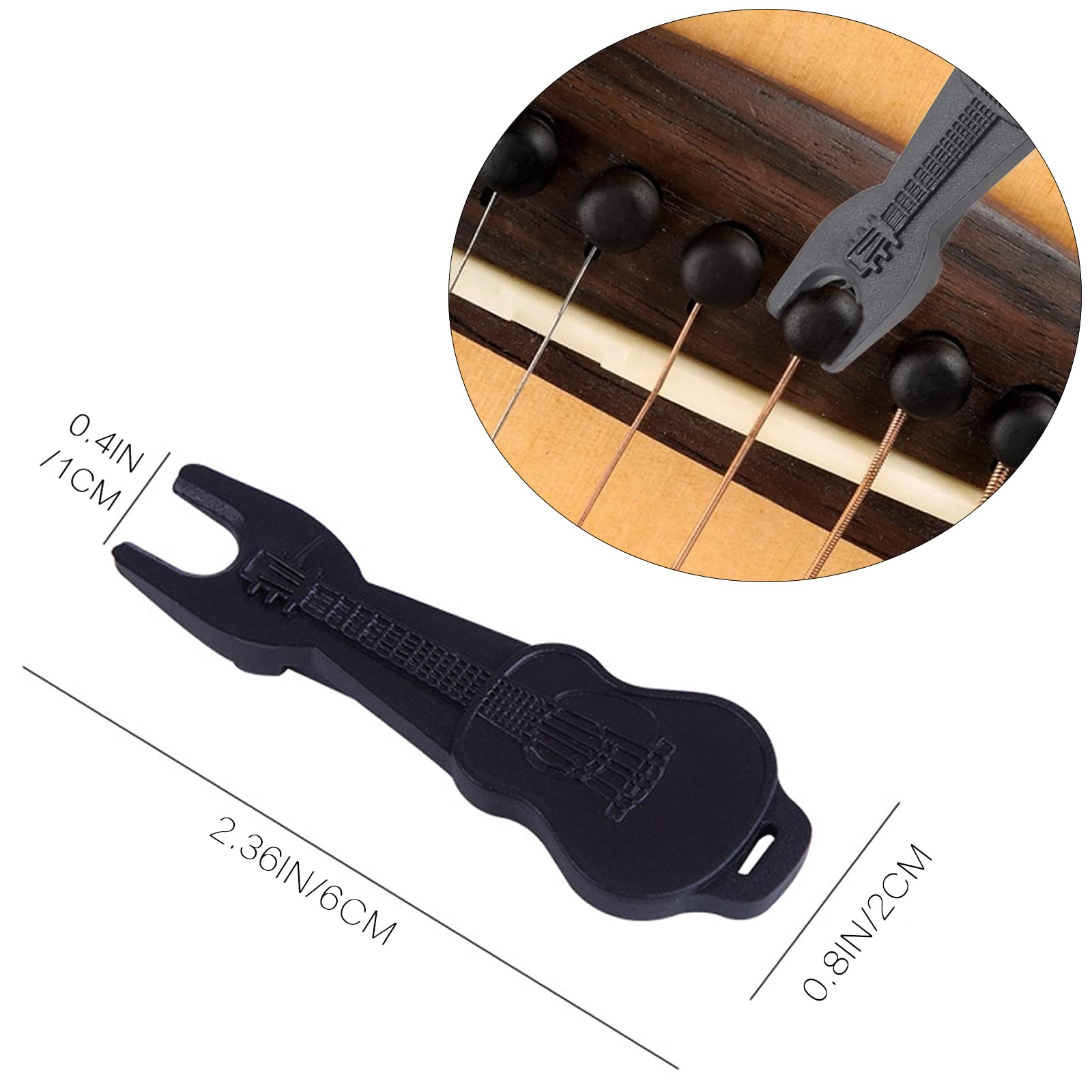 Amazon.co.jp: アコースティックギターブリッジピン エボニー