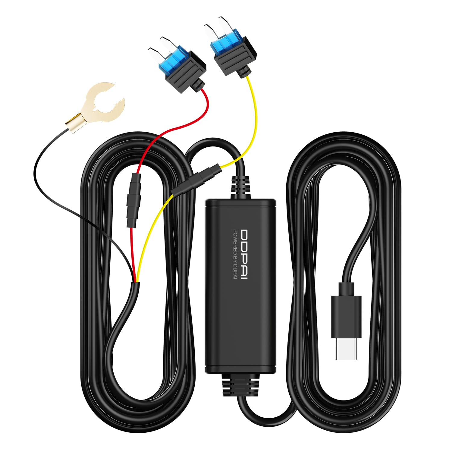 DDPAI Kit Hardwire USB-C para Dashcam | Monitorización Estacionamiento 24h | Convertidor 12V/2A a 5V/3A 3m | Compatible con Z50 Pro/Z60/Z60 Pro/Z90 Pro/Z90 Master