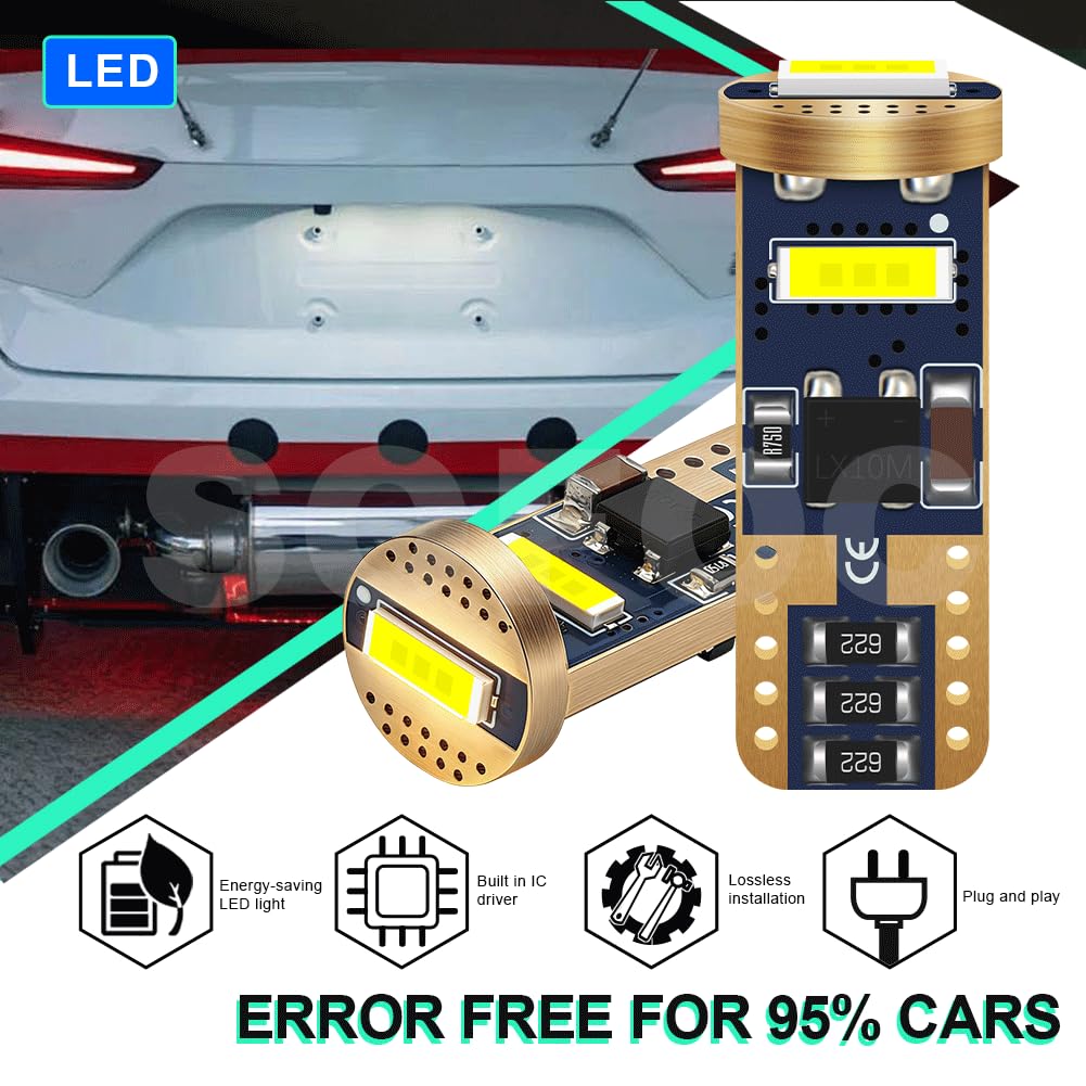 SOFOC T10 12/24V 200LM Biały W5W 194 Klin Sufit/Czyt/Tablica 10Pcs