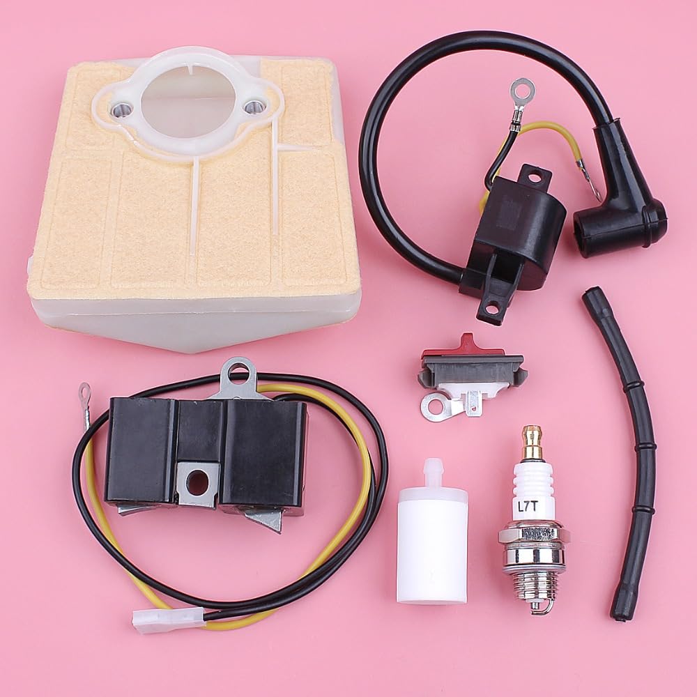 herramientas de jardín Kit de manguera de filtro de combustible de la bobina de la bobina de encendido for Husqvarna 61 66 266 Spark Spite Stop Switch Switcher Reemplazar parte de repuesto Tipo antigu