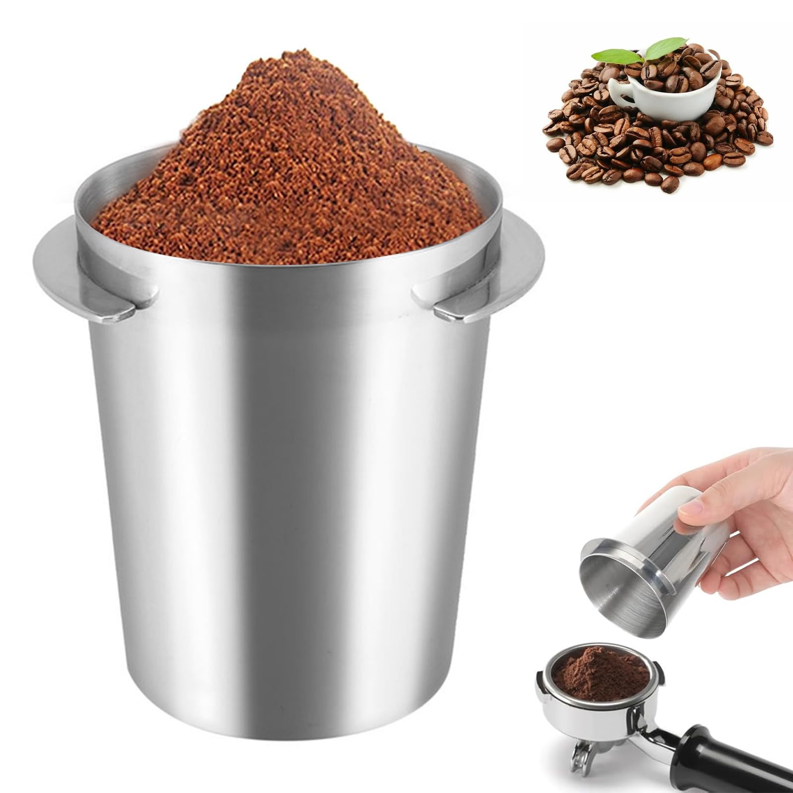 Edelstahl Kaffeepulver-Dosierbecher 58 Mm – Für Espressomaschinen – Messbecher & Verteiler