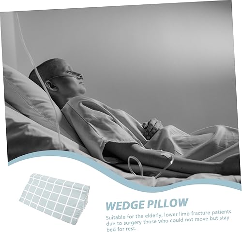 Miniatura 2 de Almohada de cuña triangular para pacientes postrados en cama, cojín de reposicionamiento corporal de espuma de alta densidad, soporte de