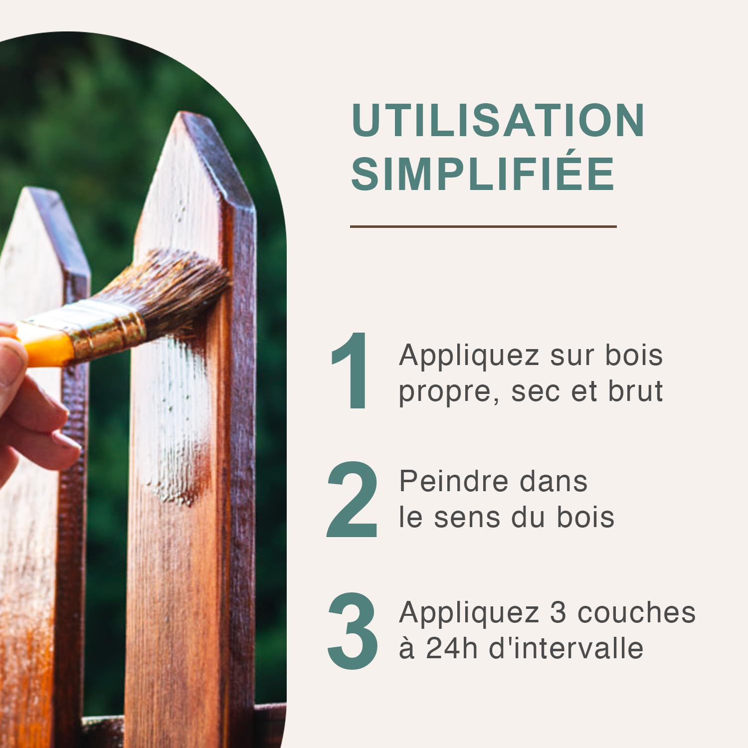 Lasure professionnelle pour bois extérieur 1L Satiné Chêne Clair Protection UV Mauler B35