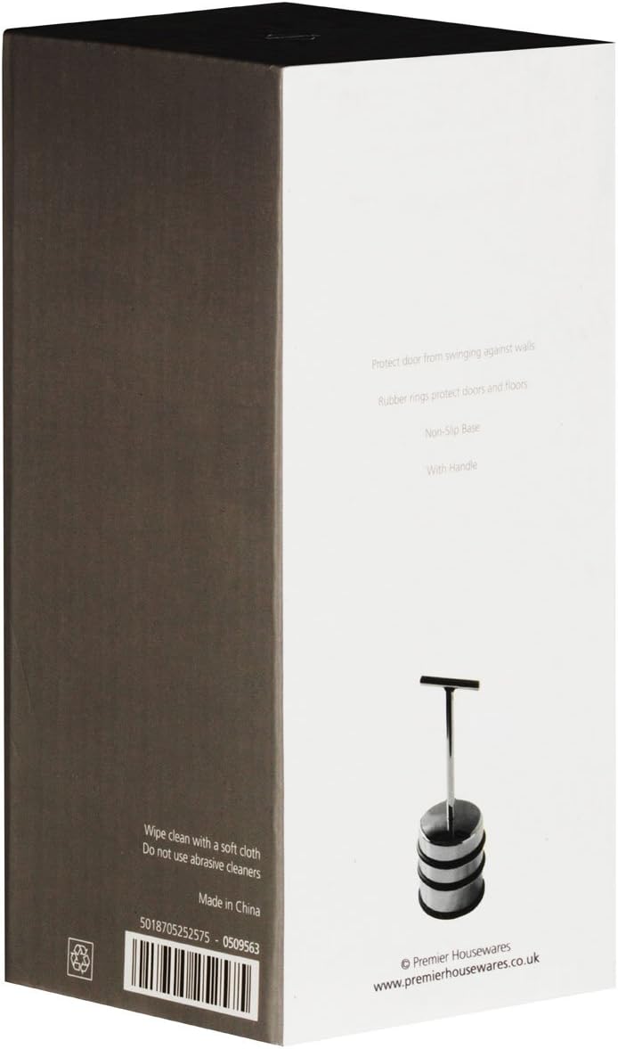 Premier Housewares Door Stopper with Handle - Chrome