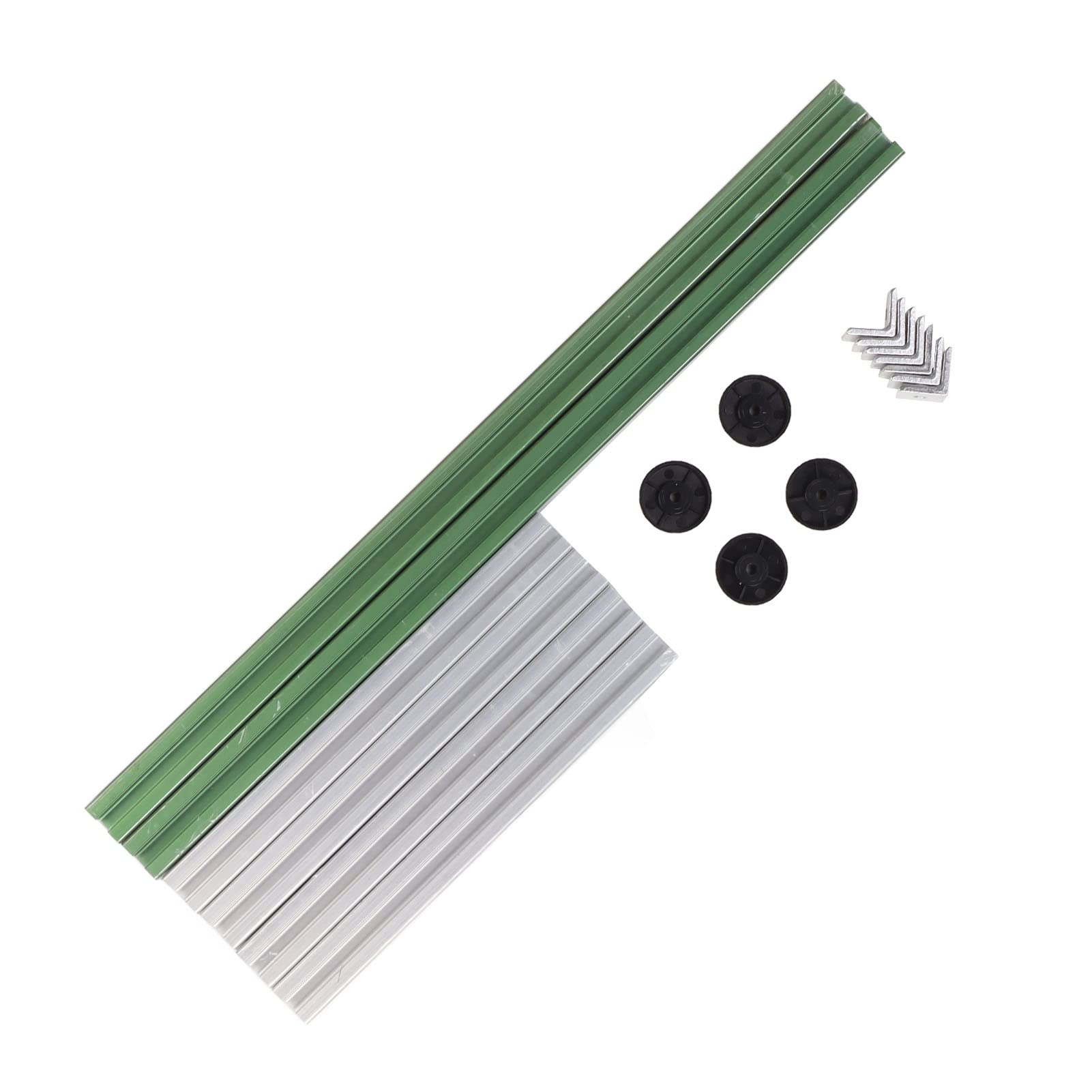CHICIRIS Rama Stołu Testowego ATX Lekka, Otwarta Konstrukcja Ulepszona Wentylacja dla Graczy Stop Aluminium 16,6 X 9,8 Cala (zielony srebrny)