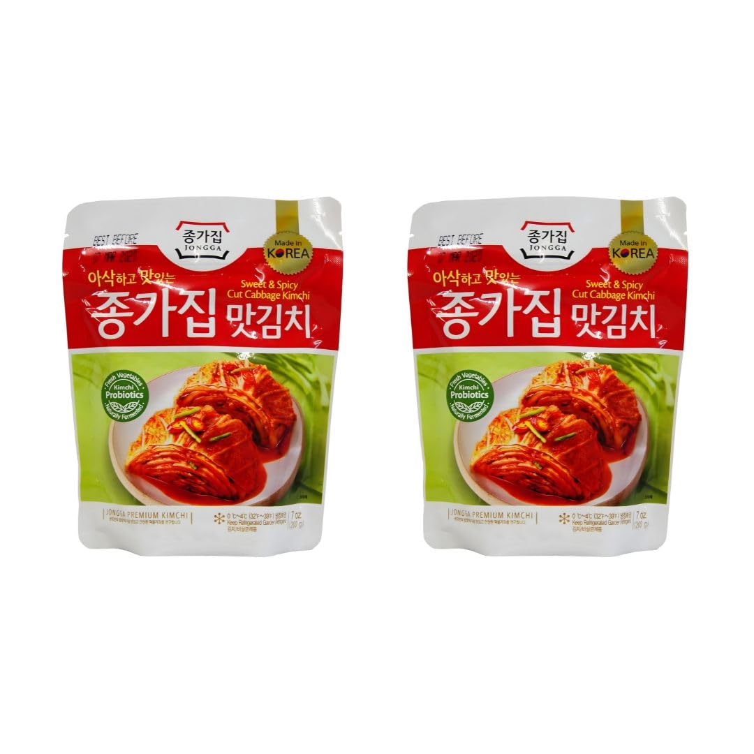 Jongga Kimchi Fresco Cortado 200g (Pack de 2)