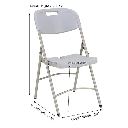 Miniatura 2 de Norwood Commercial Furniture Sillas plegables de plástico moldeado por soplado para eventos de interior/exterior, sillas de eventos comerciales con