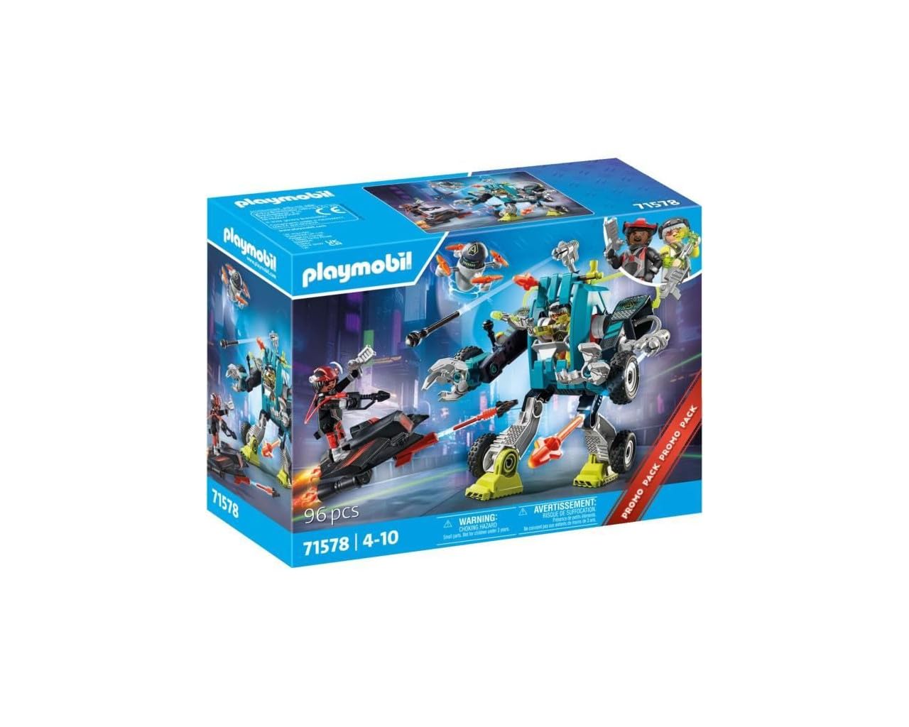 Playmobil 71578 Robot v. Glider Playset Promo Pack, gifting toy and fun imaginative role-play, playsets suitable for children ages 4+