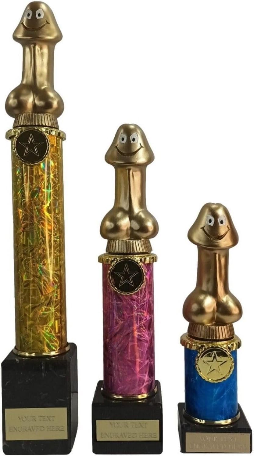 Personalised Hen Party Hen Night Penis, Willy, Dick Trophy Humorous