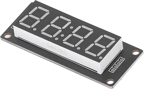 Miniatura 8 de Zerodis Paquete de 4 unidades de pantalla LED de 7 segmentos y 4 dígitos, TM1637 módulo de tubo digital de 0.56 pulgadas con cabezal de pasador,