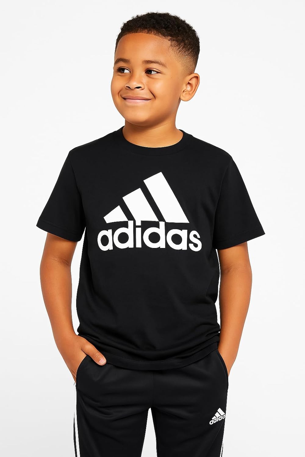 adidas Boys Short Sleeve Tiger Camo Bos Cotton Tee T Shirt - Image 8
