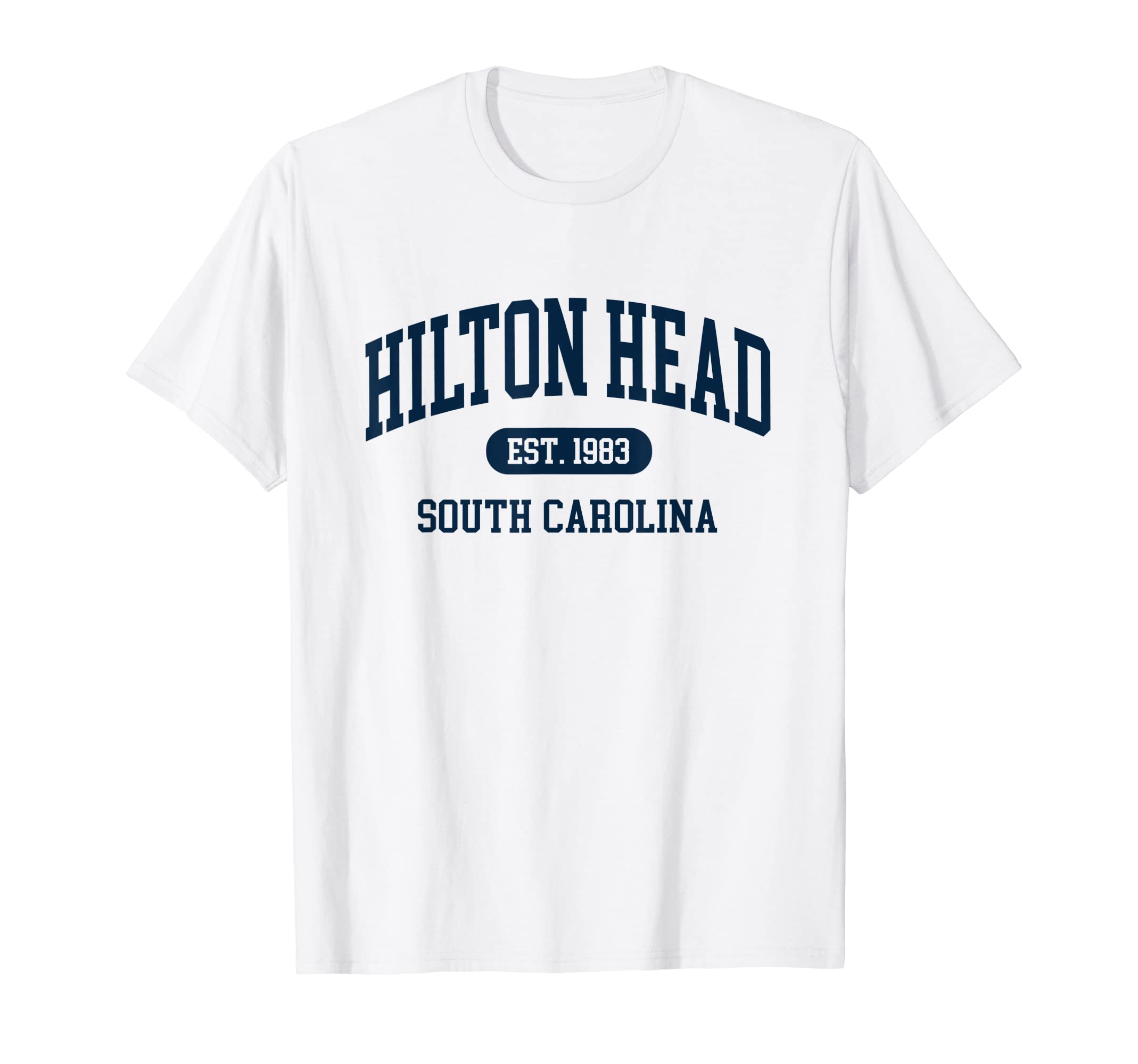 Hilton Head South Carolina Souvenir ApparelHilton Head Est 1983 South Carolina Retro Throwback Mens T-ShirtOEKO-TEX STANDARD 100