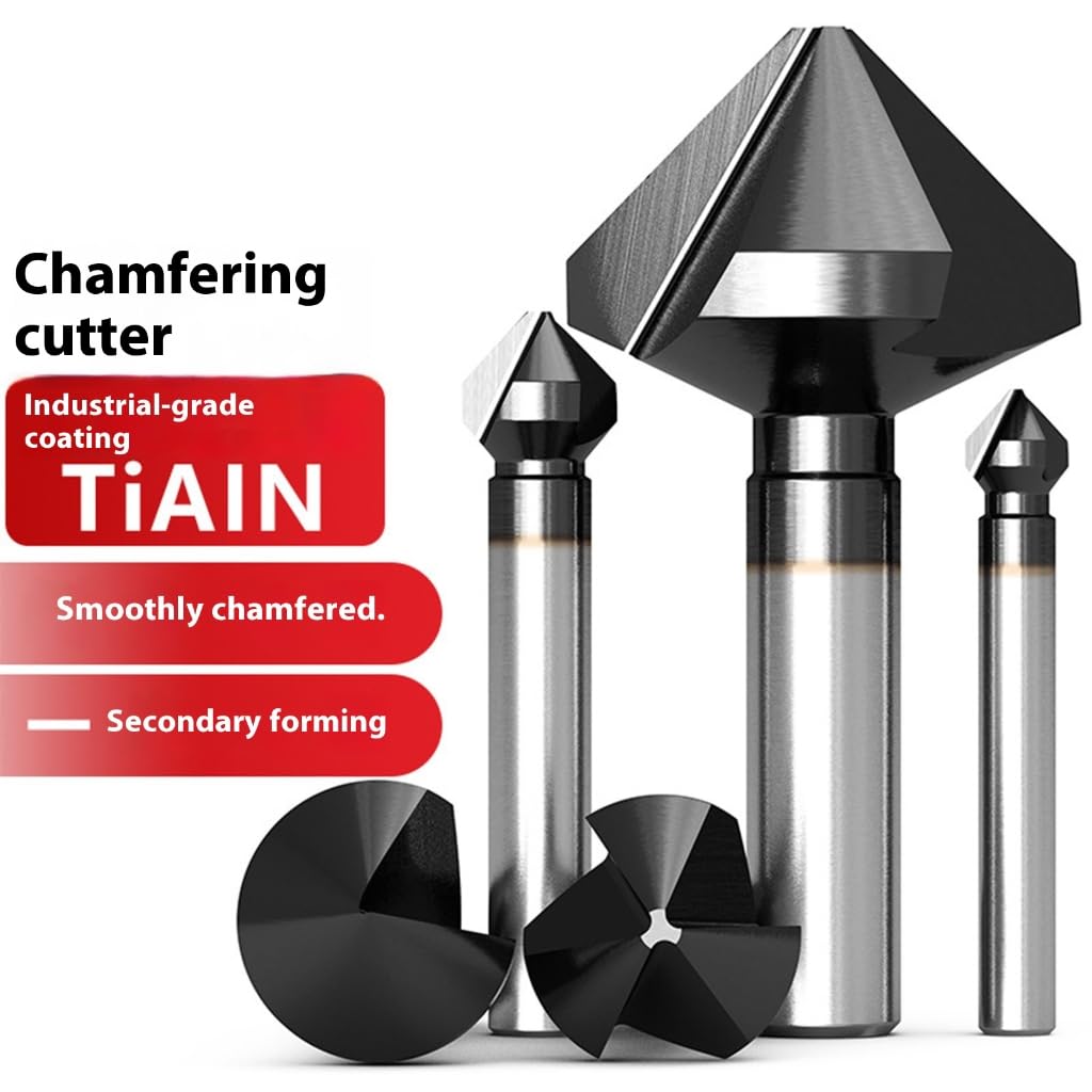 90 Degree Corner Round Bit Woodworking Flush Trim Router Bit 3 Flute 44/53/63mm 3 Flute Template Trim Mortising Router Bit Corner Round End Mill