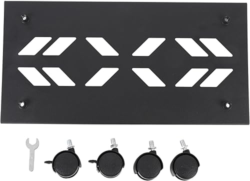 Miniatura 6 de Fdit Soporte de acero duradero para laptop con ruedas, ventilado, soporte para CPU de escritorio de juegos enrollable, compatible con la mayoría de