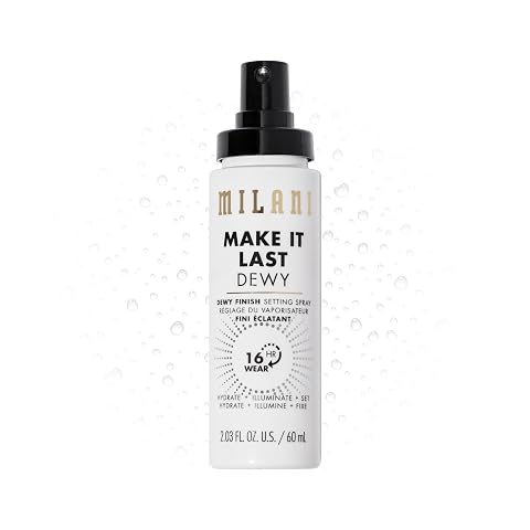 Milani Setting Spray Primer Make It Last Dewy - Dewy Finish Moisturizing Formula for Glow on the Go