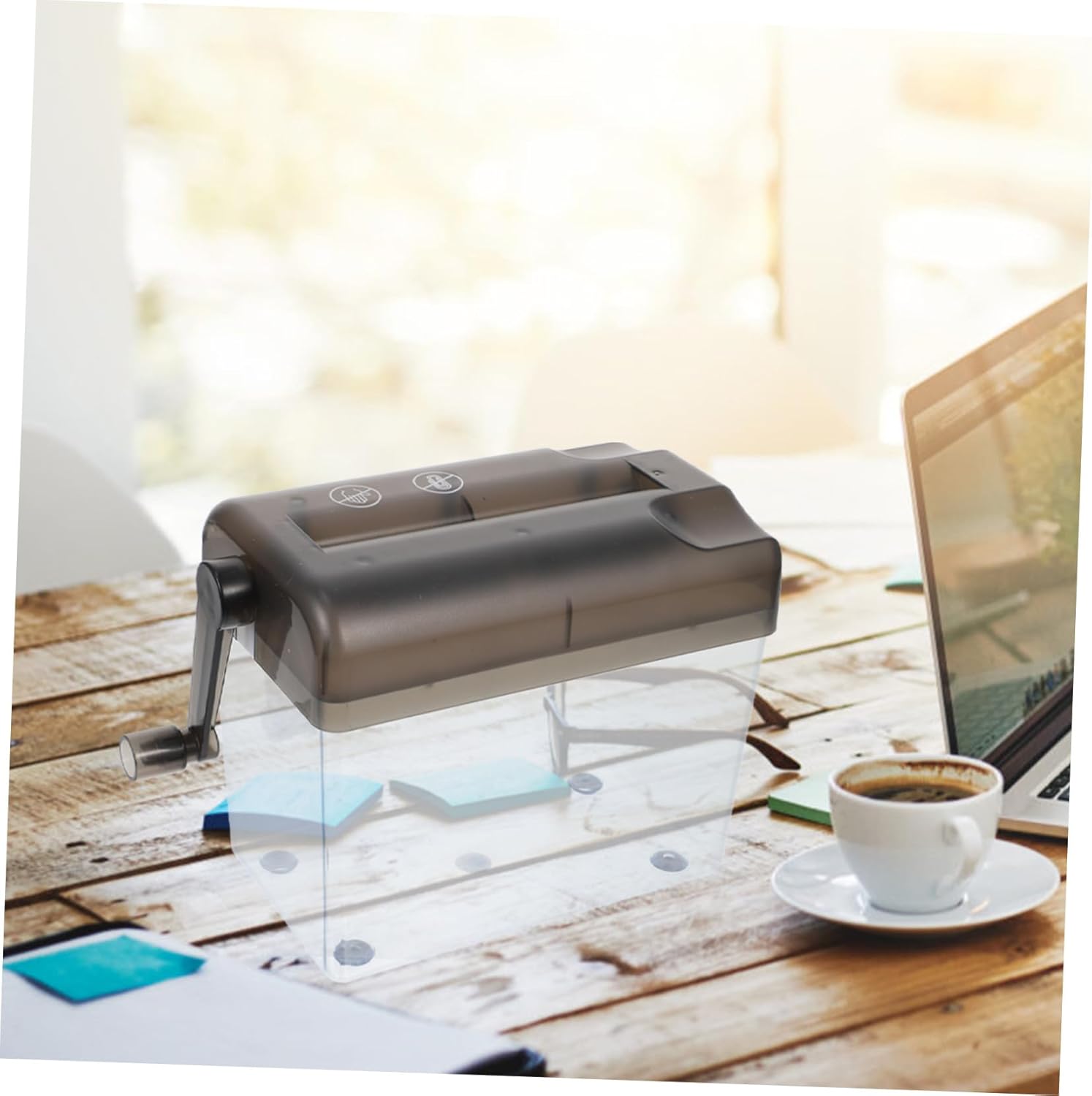 Manual A6 Paper Shredder Hand Operated Desktop Document Cutter Portable Mini Shredder for Office and Home Use