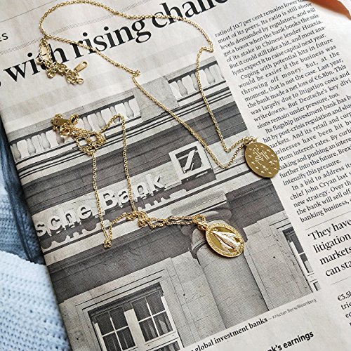 Bc 925 Sterling Silver Blessed Virgin Mary Maria Christian Mother Pendant Necklace With Gold Plating #TOP3