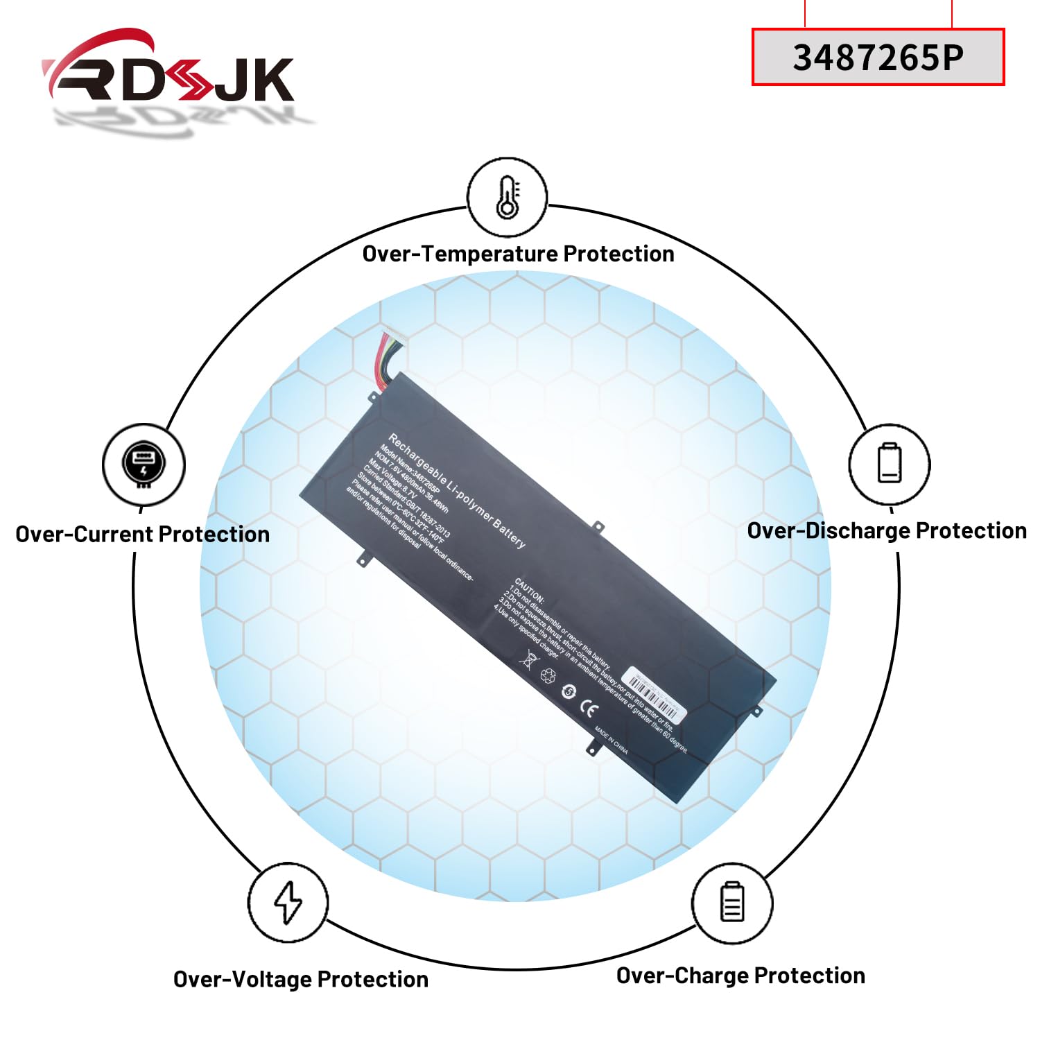 Nuova Batteria 4500mAh (32.4Wh) P313R Per Jumper Ezbook 3 Pro 13.3