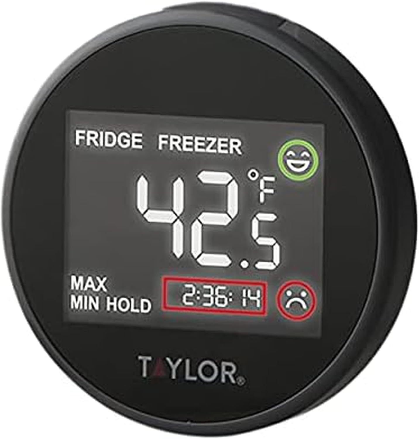 Taylor Digital Kitchen Refrigerator/Freezer Kitchen Thermometer with Time Monitor